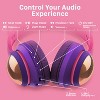 FosPower Kids Headphones, 5.2 Bluetooth Wireless Headphones for Kids with 3.5mm, Built-In Microphone, Led Light Up Cat Ears  - Hot Pink/Deep Purple - 4 of 4