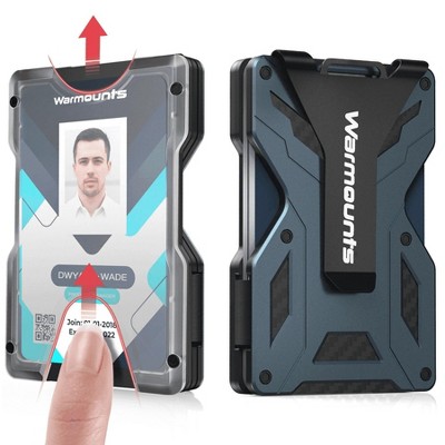 Warmounts Men Upgrade ID SLOT RFID Wallet in Carbon Fiber & Aluminum - Stylish, Secure & Perfect Valentine's Gift