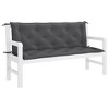 vidaXL Garden Bench Cushion Set of 2 Anthracite - 4 of 4