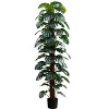 Gulches Artificial Plant, 83" Tall, Monstera Tree, Floor, Indoor, Decorative, Green Leaves, Black Pot - 2 of 4