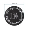 Unique Bargains Dual Side Round Dishwasher Clean Dirty Sign Magnet 2 Pcs - image 2 of 4