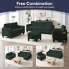 Mjkone 76" Comfort L-Shaped Sectional Sofa Set,Corduroy 3-Seater with Moveable Storage Ottoman/Loveseat/Single Sofa Couch - 2 of 4