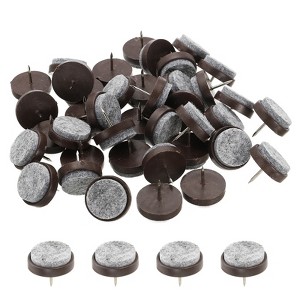 Unique Bargains Wooden Chair Sofa Cabinet Table Leg Floor Protector Round Nail-on Felt Pads 72 Pcs - 1 of 3