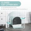 LunaLulinlk Green Cat Litter Box with Lid with Scoop and Filter - 4 of 4