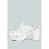 Lyrac Recycled Leather Platform Clogs In White Women - 4 of 4