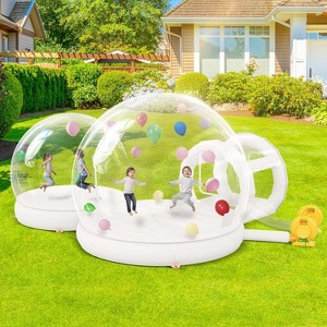 AMERLIFE Inflatabla Bubble Bounce House, Double Bubble House Inflatable Dome - 1 of 4