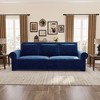 93.7" Velvet Chesterfield 3-in-1 Convertible Pull-Out Sofa Bed with Rolled Arms & Nailhead Trim for Living Room and Office - 4 of 4