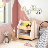 BRINJOY Kids Wooden Bookshelf with Universal Wheels - 2 of 4