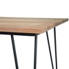 66"x40" Moreno Dining Table Natural - WyndenHall: Modern Mango Wood, 6-Seater, Metal Frame - 3 of 4