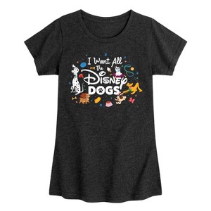 Girls' - Disney - Cats & Dogs Fitted Short Sleeve Graphic T-Shirt - 1 of 4