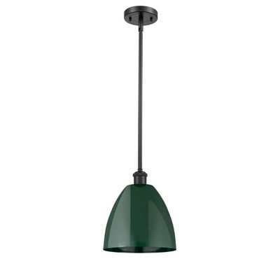 Plymouth Dome - 1 Light Stem Hung Pendant In Industrial Style-10.88 Inches Tall and 9 Inches Wide