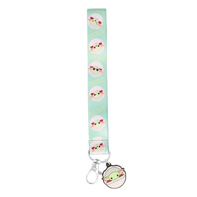 Disney Star Wars The Mandalorian Grogu Wrist Lanyard for Keys, Badge, ID - Grogu Cute Charm Wristlet Keychain Accessories