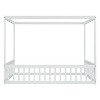 NicBex Twin/Full Size Canopy Bed Frame,Floor Platform Bed with Fence and Guardrails,Montessori Floor Bed for Kids,Adults,Teens - 2 of 4