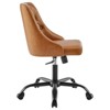 Modway Distinct Tufted Swivel Vegan Leather Office Chair, Black Tan - 2 of 4