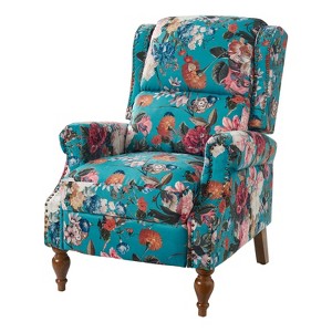 Yanik Wingback Manual Recliner with Nailheads | HULALA HOME - 1 of 4