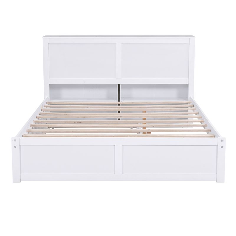 Storage Platform Bed with Pull Out Shelves and Twin Size Trundle Bed-ModernLuxe, 5 of 14