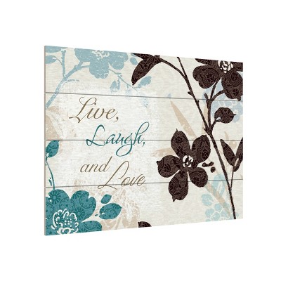 Trademark Fine Art - Lisa Audit 'Botanical Touch Quote II' Wood Slat Art