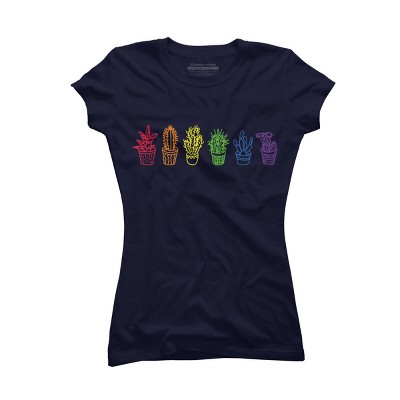 Adult Design By Humans Cactus Lover Succulent Rainbow Pride Garden By Avocato T-Shirt