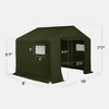 Best Choice Products 10x8ft Outdoor Fabric Storage Shed, Steel Frame, Dual Zipper Doors, Window - 2 of 4