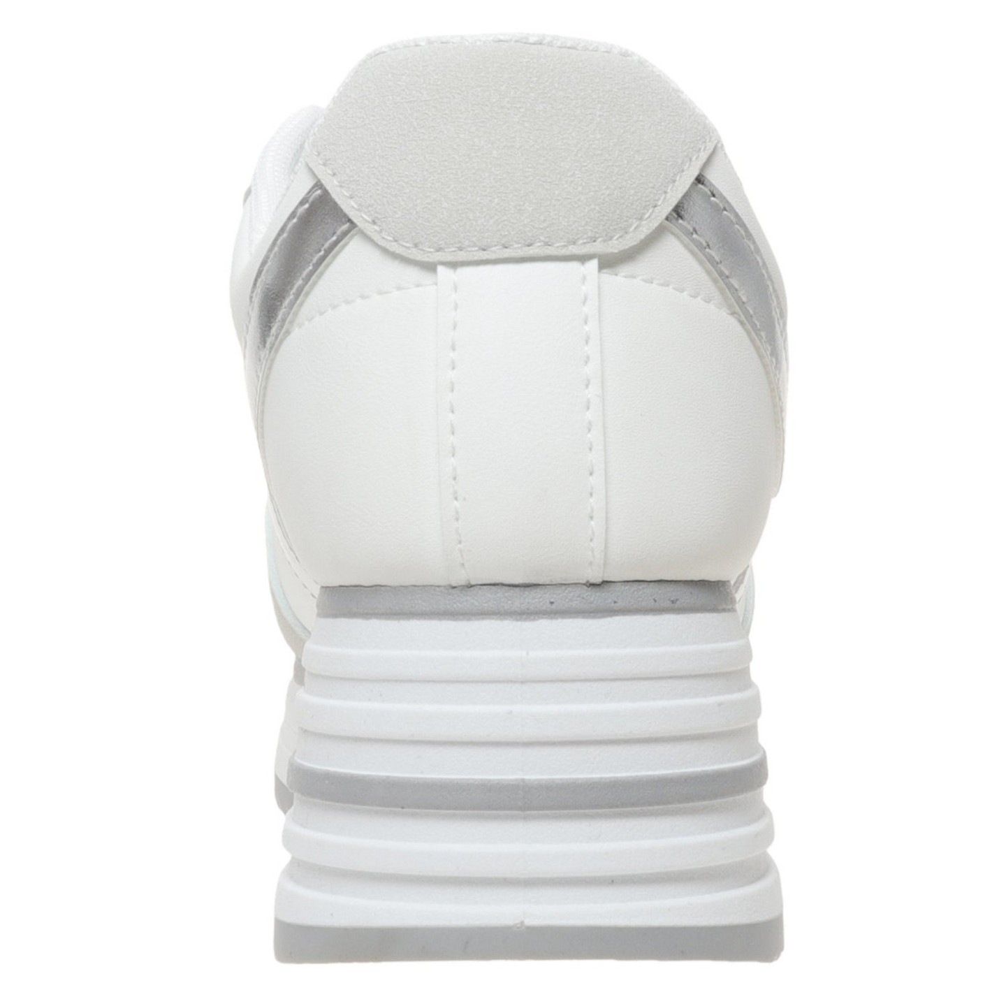 Женские кроссовки Outwoods Brenna-2 White Platform Fashion Sneaker, Silver Combo, цвет: Белый — фото 7