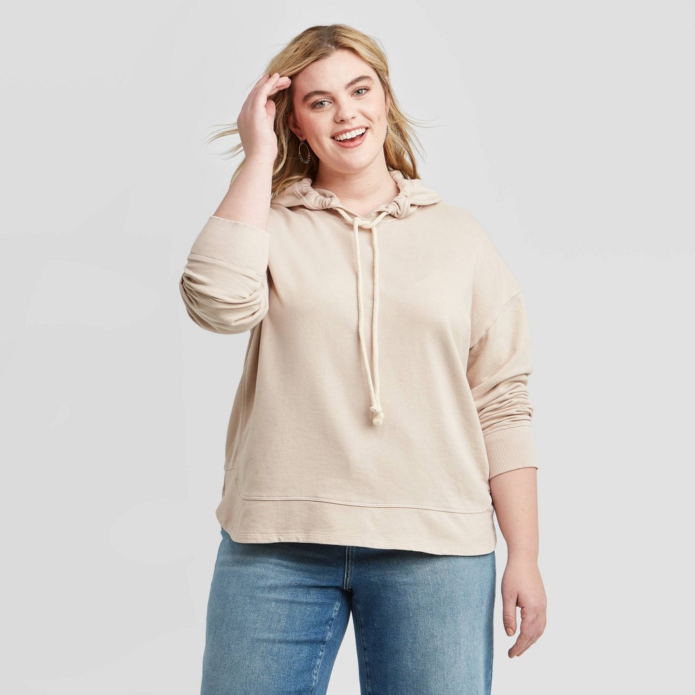 Women's Plus Size Hoodie Sweatshirt - Universal Thread Blush 2X was $24.99 now $17.49 (30.0% off)