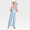 Grayson Mini Hello Kitty Toddler Girls' Long Leg Striped Romper - Blue/White - image 4 of 4