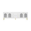 CLIHOME 78.7" Modern TV Stand, TV Cabinet 2 Drawers and 2 Cabinets with Fluted Glass Doors - 3 of 4