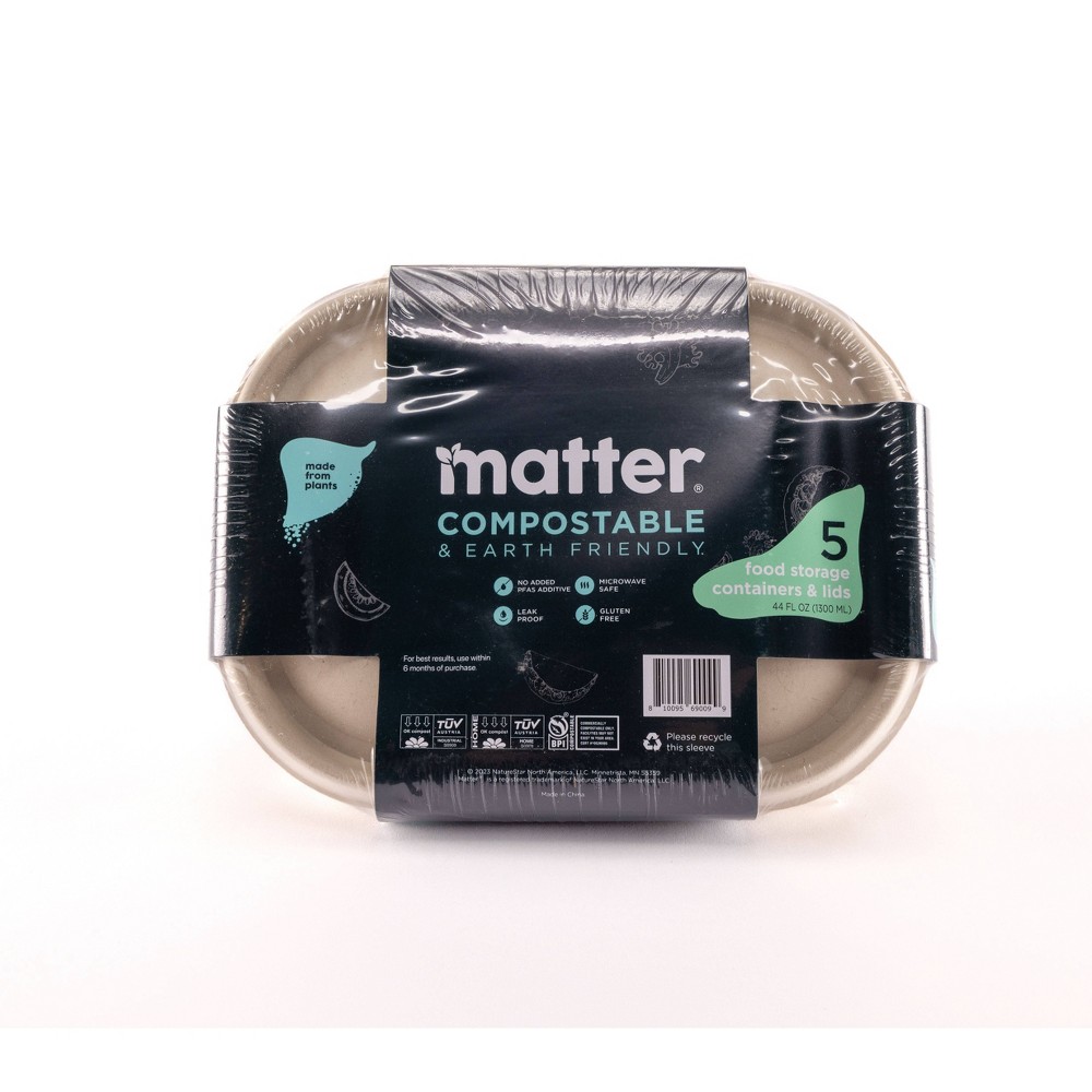 Photos - Food Container Matter Compostable Food Storage Container - 44 fl oz/5ct