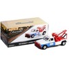 1969 Chevrolet C-30 Dually Wrecker Tow Truck White and Blue "Hazzard County Garage" 1/18 Diecast Model Car by Greenlight - 3 of 4