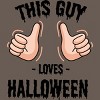 Women's Design By Humans This Guy Loves Halloween By MultimediaOne Racerback Tank Top - 2 of 3