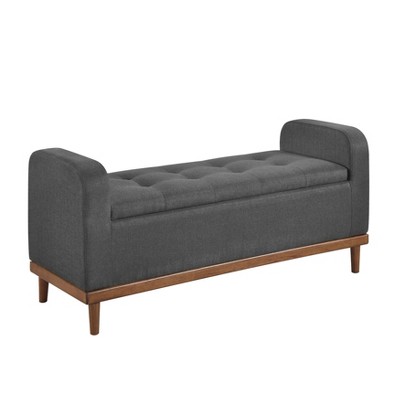 NicBex Modern 50" Storage Bench Wood Accent Stools with Button Tufted for Bedroom and Entryway