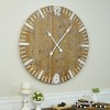 VIP Wood 31.5 in. Brown Aged Wall Clock - 4 of 4
