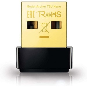 TP-Link Nano AC600 USB Wifi Adapter (Archer T2U Nano)- 2.4G/5G Dual Band Wireless Network Black Manufacturer Refurbished - 1 of 3