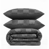 Truly Soft Twin/Twin XL Textured Checkered Comforters 2pc Set Gray - 3 of 4