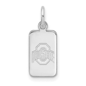 Black Bow Jewelry Sterling Silver Ohio State Buckeyes NCAA Extra Small Pendant - 1 of 4