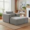 Whisen All-Foam Corduroy Lounge Chair, Compressed Sofa Bed, Modular Deep-Seat Floor Couch with Ottoman - 4 of 4