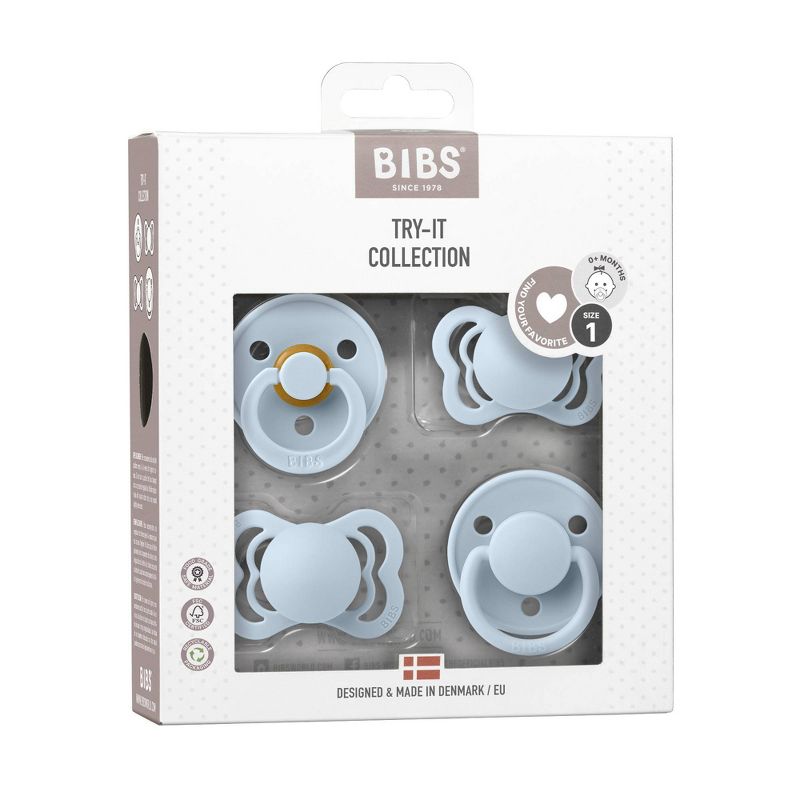 Bibs Try-It Silicone & Latex Pacifier Collection - 4pk, 5 of 16