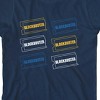 Blockbuster Six Logos Junior's Navy Blue Short Sleeve Tee Shirt - 2 of 3