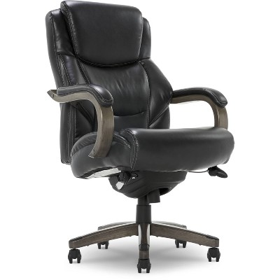 Jet Black Bonded Leather High Back Executive Swivel Chair