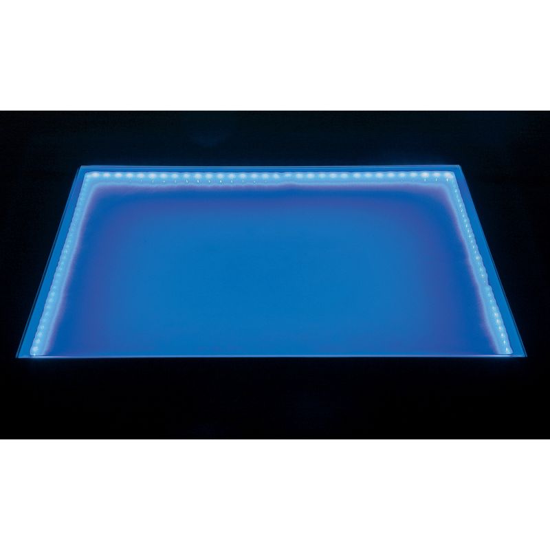 Stevenson&#160;Glass Insert Open Shelf w/Led Lights Counter Dining Table Black - HOMES: Inside + Out, 6 of 10