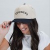 3D Puff Embroidered Game Day Upside Down Arch - Women's Corduroy Trucker Hat - 3 of 3