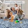 Acekool Washable Vintage Floral Area Rug, Non Slip Thin Low Pile Carpet for Living Room Bedroom Kitchen, Kid & Pet Friendly - 4 of 4