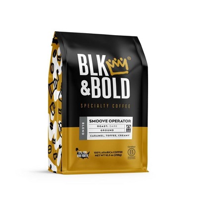 BLK &#38; Bold Smoove Operator Blend, Dark Roast Ground Coffee - 10.5oz