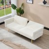 PAGED Corduroy Sofa Bed Foldable Double Sofa with Folding Armrests, Adjustable Backrest for Living Room, Apartment - 2 of 4