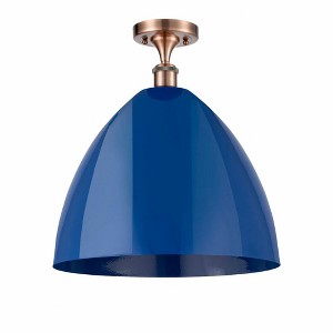 Plymouth Dome - 1 Light Semi-Flush Mount In Industrial Style-18.75 Inches Tall and 16 Inches Wide - 1 of 1