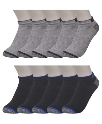 Aeropostale Men's Low Cut Socks - 10 Pack In Grey, Black : Target