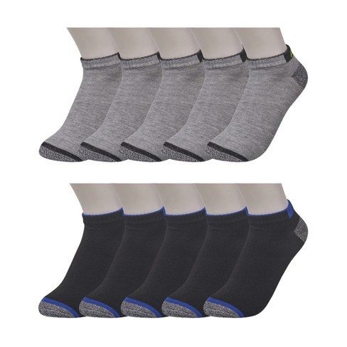 Aeropostale Men's Low Cut Socks - 10 Pack In Grey, Black : Target