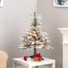 Nearly Natural 3-ft Flocked West Virginia Spruce Artificial Christmas Tree with 50 Clear Lights and 142 Bendable Branches - 4 of 4