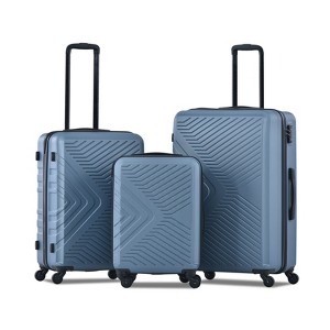 Sapphtopaz 3 Piece Luggage Sets ABS Lightweight Suitcase Luggage Carry On Suitcase with Two Hooks, Spinner Wheels, TSA Lock (20/24/28) - 1 of 4