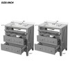 Grungis Bathroom Vanity with Ceramic Sink Combo,Freestanding Single Vanity Set with 3 Drawers,Bathroom Storage Cabinet with Wood Frame - 3 of 4